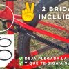 correa perro bicicleta, incluye 2 bridas para bici