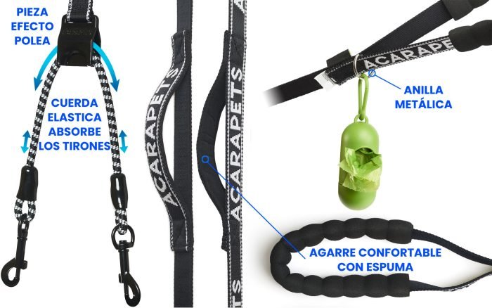 Correa para Perro 2 Enganches